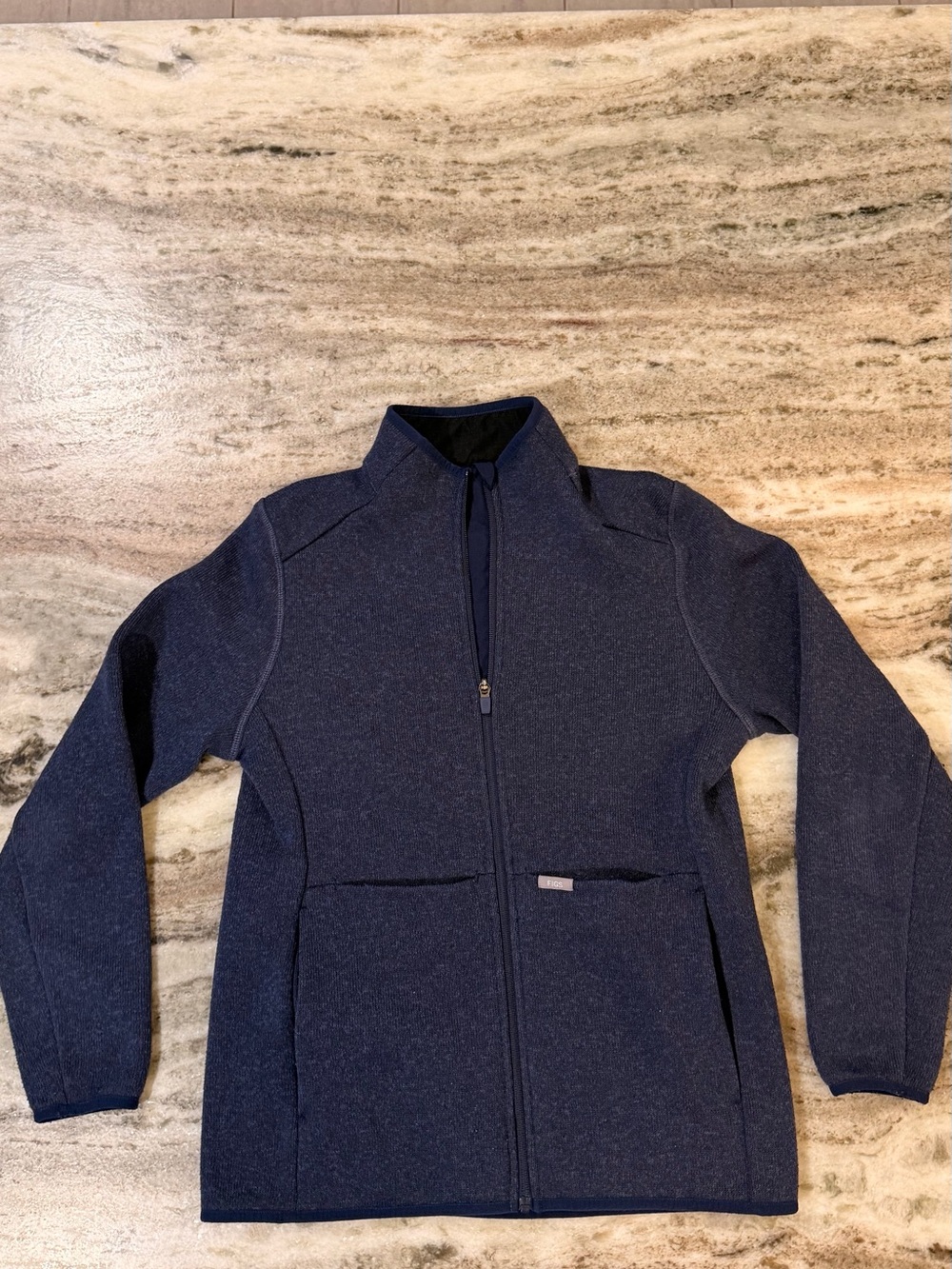 Figs - On-Shift Sweater Knit Jacket (Navy) - Picture 9 of 11